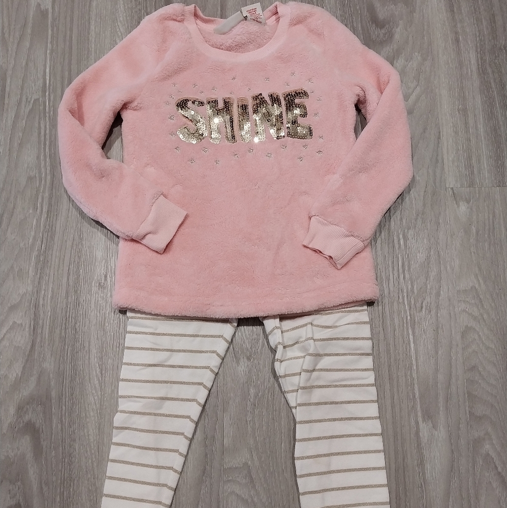 Cynthia Rowley Girls 2 Piece Set Glitter Size 5/6